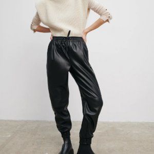 Zara Leather Joggers
